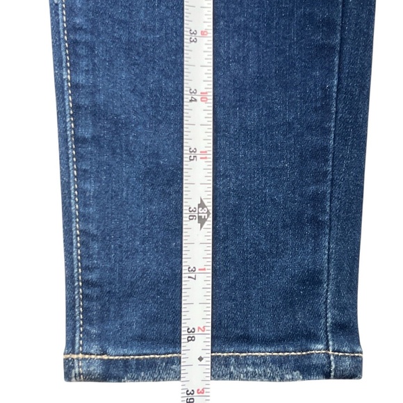 Paige Jeans Women 28 Blue Ultra Skinny Stretch Mildly Distressed Whiskering - Picture 14 of 15